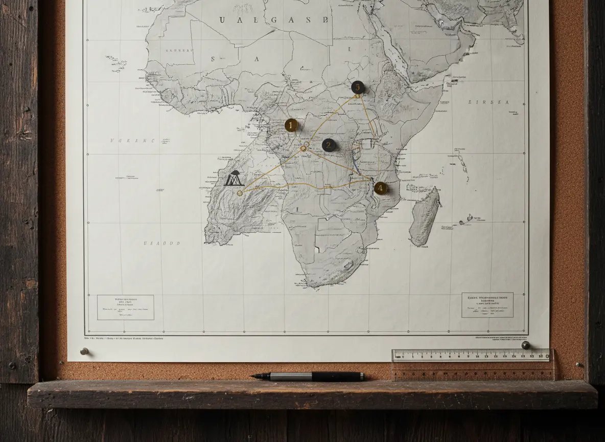 Africa provenance map — Al Areen trade corridors